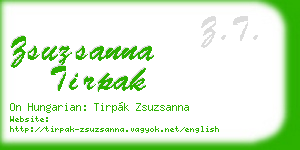 zsuzsanna tirpak business card