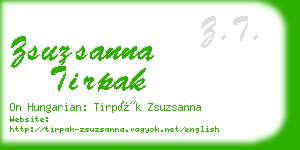 zsuzsanna tirpak business card